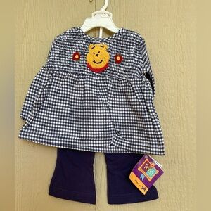 Y2K deadstock Winnie the Pooh 2 piece set